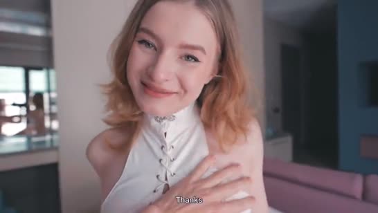 Уговорил рыженькую чику примерить супер наряд #4